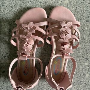 Pink Floral Kids Sandals Size 1